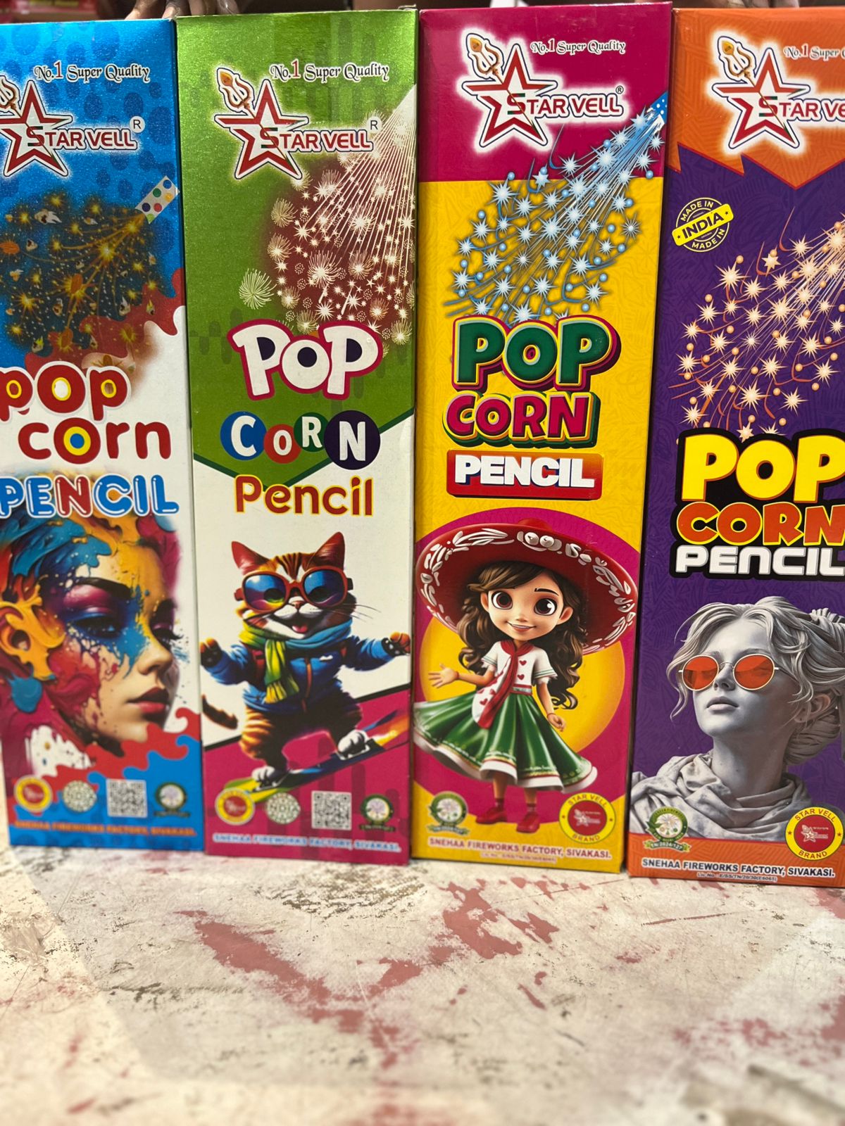 Pop Corn Pencil/ waterfall pencil